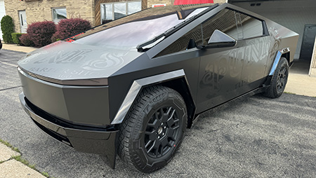 Customized Tesla Cyber Truck with Vinyl Wrap